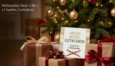2 x Hotelgutscheine für 2 Pers. – je 3 Nächte – digitales Weihnachtsgeschenk für 39,99€ inkl. Versand!
