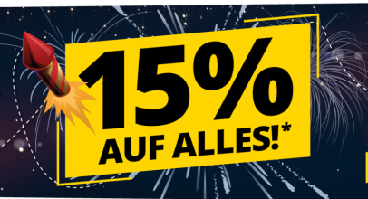Silvester – Jetzt knallts richtig bei SportSpar – 15% Rabatt auf Alles!