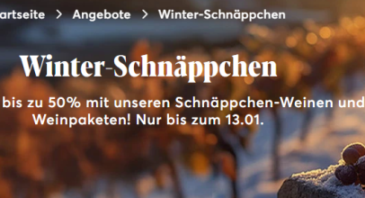 VINOS – GENUSS DEALS – Winter Schnäppchen – bis zu 50% Rabatt!