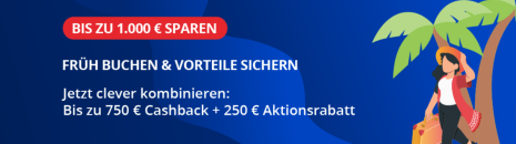 ab-in-den-urlaub.de – FRÜHBUCHER VORTEILE – Cashback bis 750€ Rabatt!