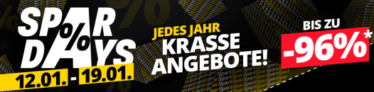 SparDays bei SportSpar – bis zu 96% Rabatt auf ausgewählte Highlights!