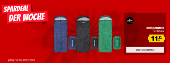 Spardeal der Woche bei SportSpar – KIRKJUBØUR® “Søvn” Outdoor Schlafsack – verschiedene Farben für 11,11€!