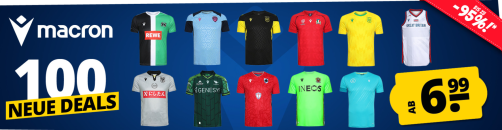 MACRON Fanartikel Sale bei SportSpar mit bis zu 95% Rabatt auf ausgewählte Artikel!