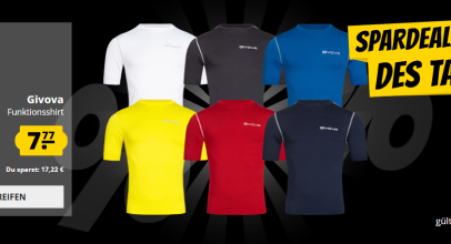 Spardeal des Tages bei SportSpar – Givova Baselayer Funktionsshirt “Corpus 2” mit 69% Rabatt!