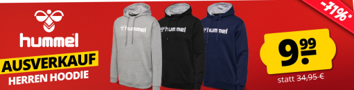 SportSpar.de – hummel Herren Hoodie Ausverkauf – verschiedene Farben mit 71% Rabatt!