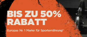 MyProtein – Blitz-Deal – bis 50% Rabatt + 10% EXTRA auf Vitamine + 5% EXTRA auf alle Bestellungen!