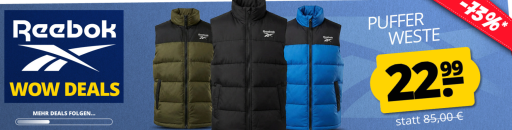 Reebok WOW DEALS bei SportSpar.de – mit 73% Rabatt!
