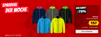 Spardeal der Woche bei SportSpar – Givova Herren Winterjacke – verschiedene Farben und Größen mit 70% Rabatt!