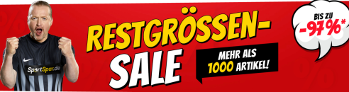 GRÖSSTER RESTGRÖSSEN SALE bei SportSpar.de – bis zu 97% Rabatt!