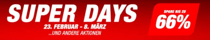 PROSHOP – SUPER DAYS – bis 66% Rabatt auf ausgewählte Artikel!
