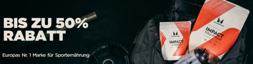 MyProtein – Blitz-Deal – bis 50% Rabatt + 10% EXTRA auf Vitamine + 15% Extra Rabatt & Gratis Versand auf deine erste Bestellung!