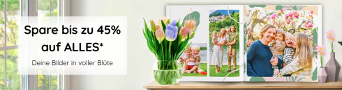 myphotobook – bis 45% Frühlings-Rabatt auf Alles!