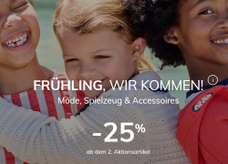 Vertbaudet – Frühlings Angebot – 25% Rabatt ab dem 2. Aktionsartikel!