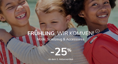 Vertbaudet – Frühlings Angebot – 25% Rabatt ab dem 2. Aktionsartikel!