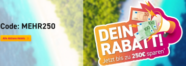 BEACH OPENING DEALS bei LTUR – Traumreisen zu TOP-Preisen + tolle Rabatte bis zu 250€!