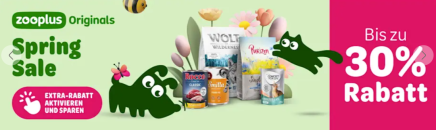 Zooplus – SPRING SALE – Bis zu 30% Rabatt auf ausgewählte Produkte!