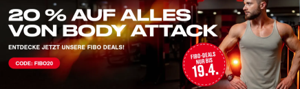 Body Attack – FIBO DEALS – 20% Rabatt auf Alles von Body Attack!