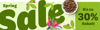 Zooplus – SPRING SALE – Bis zu 30% Rabatt auf ausgewählte Produkte!