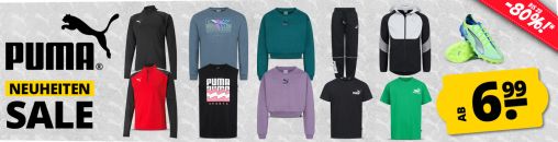 PUMA Neuheiten SALE bei SportSpar.de – bis zu 80% Rabatt!