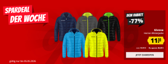 Spardeal der Woche bei SportSpar – Givova Olanda Jacke – verschiedene Farben – mit 77% Rabatt!