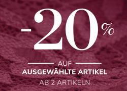 Hunkemöller – MEMBER DAYS – 20% Rabatt beim Kauf von 2 ausgewählten Artikeln!