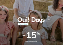 Vertbaudet – OUI DAYS! – 15% Rabatt auf ausgewählte Festmode + Home-Artikel!
