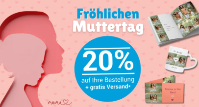MUTTERTAG AKTION bei Smartphoto – 20% Rabatt + gratis Versand!