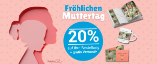 MUTTERTAG AKTION bei Smartphoto – 20% Rabatt + gratis Versand!