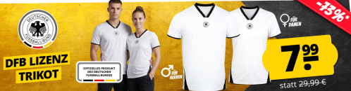 SportSpar – DFB Deutschland Herren/Damen Lizenz Trikot mit 73% Rabatt!