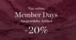 Hunkemöller – MEMBER DAYS – 20% auf ausgewählte Artikel!