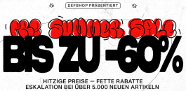 PRE SUMMER SALE bei DefShop – bis zu 60% Rabatt auf ausgewählte Artikel!