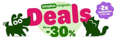 Zooplus – ORIGINALS DEALS – bis zu 30% Rabatt + 2x zooPunkte in der App!