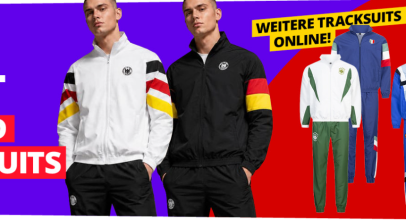 SportSpar – WM DEAL – Deutschland “Retro Tracksuit” JELEX Herren Heim Präsentationsanzug für 35,99€!