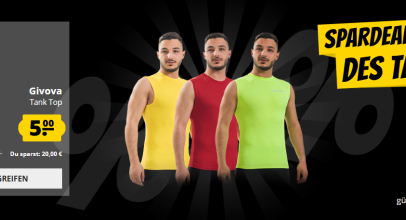 Spardeal des Tages bei SportSpar.de – Givova Corpus 1 Tank Top Funktionsshirt mit 80% Rabatt!