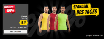 Spardeal des Tages bei SportSpar.de – Givova Corpus 1 Tank Top Funktionsshirt mit 80% Rabatt!