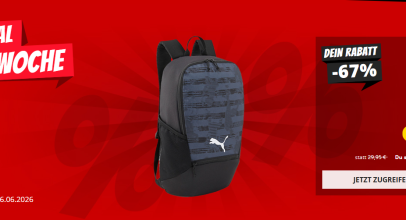 Spardeal der Woche bei SportSpar – PUMA individualRISE Backpack Unisex Rucksack 20L – mit 67% Rabatt!
