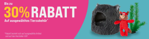 ZooRoyal – bis zu 30% Rabatt auf ausgewähltes Tierzubehör!