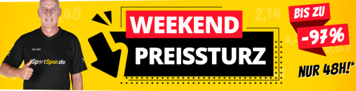 WEEKEND PREISSTURZ bei SportSpar.de – bis 97% Rabatt auf ausgewählte Artikel!