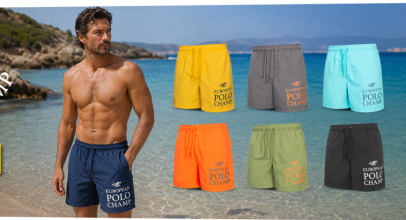 SportSpar.de – EUROPEAN POLO CHAMP Herren Badeshorts mit 73% Rabatt!