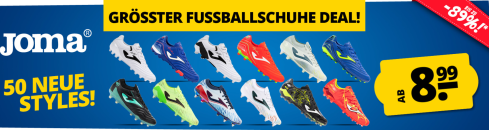 SportSpar – Grösster Fussballschuhe Deal – JOMA Fußballschuhe – bis zu 89% Rabatt!