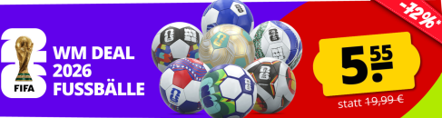 SportSpar – WM DEAL 2026 – Fussbälle – 72% Rabatt!