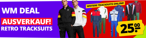 SportSpar – WM DEAL Ausverkauf – Retro Tracksuits für je 25€!