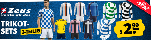 SportSpar – ZEUS 2-teiliges Trikot-Set – bis 93% Rabatt!