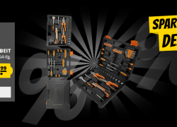 Spardeal des Tages bei SportSpar.de – ANDIARBEIT® “Geselle” Werkzeugkoffer Set 54-tlg. schwarz für 9,99€!
