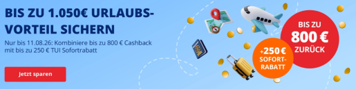 ab-in-den-urlaub.de – Aktion mit bis zu 800€ Rabatt + 250€ TUI Sofortrabatt!