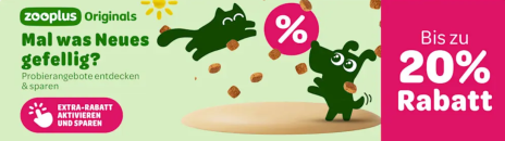 Zooplus – ORIGINALS DEALS – bis zu 20% Rabatt!
