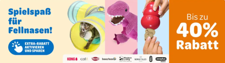 Zooplus – bis 40% Rabatt auf ausgewähltes Spielzeug!