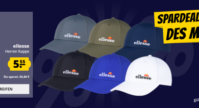 Spardeal des Monats bei SportSpar – ellesse Maller Herren Cap mit 81% Rabatt!