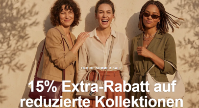 Taschenkaufhaus – End of Summer Sale – 15% Extra-Rabatt auf reduzierte Kollektionen!
