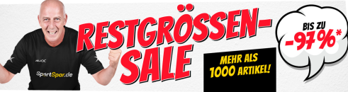SportSpar – RESTGRÖSSEN SALE – bis zu 97% Rabatt!